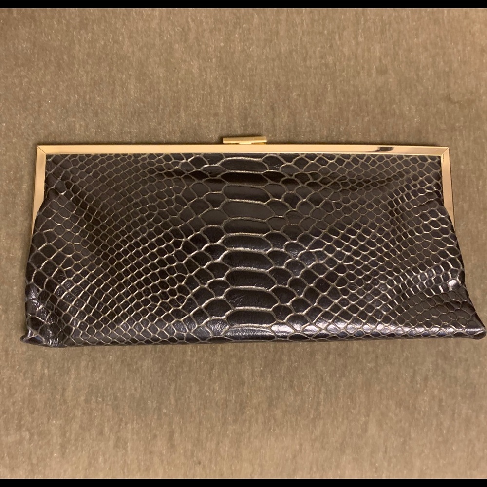HOBO Vintage Black Snake Leather Clutch!   *RARE*